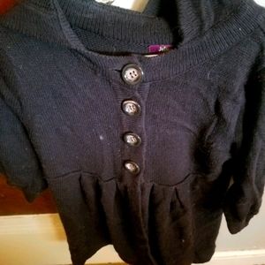 Brown hooded 3/4sleeve sweater size large